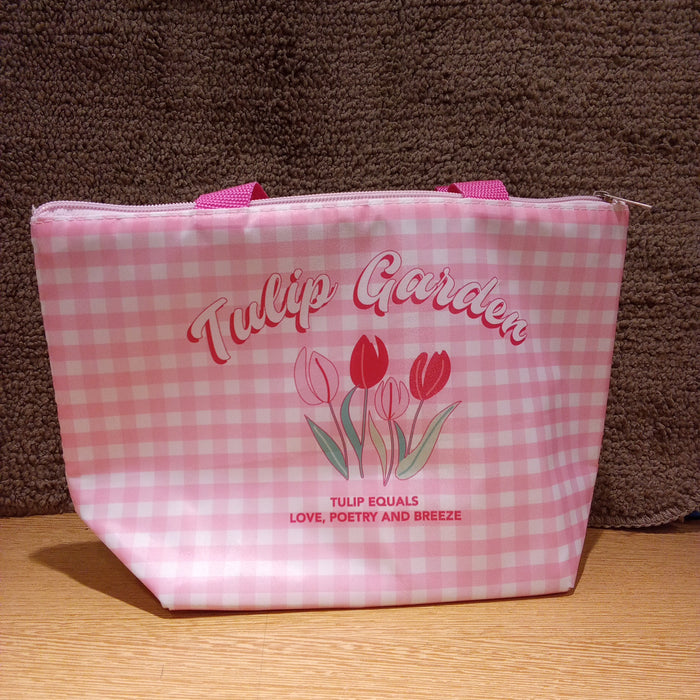 Miniso Tulip Garden Collection Trapezoidal Bento Bag