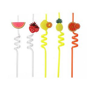 Miniso Fruit Design Twisty Straw (6 pcs)