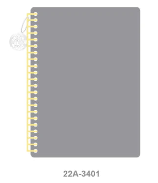 Miniso DIY Beads Plain A5 Wirebound Book Grey