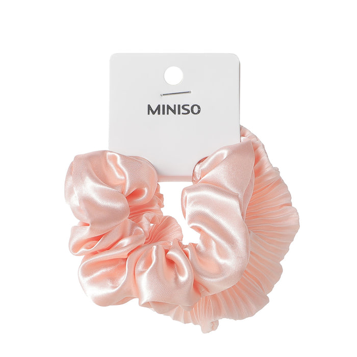 Miniso Pink Series Satiny Solid Color Hair Scrunchies (2 pcs)
