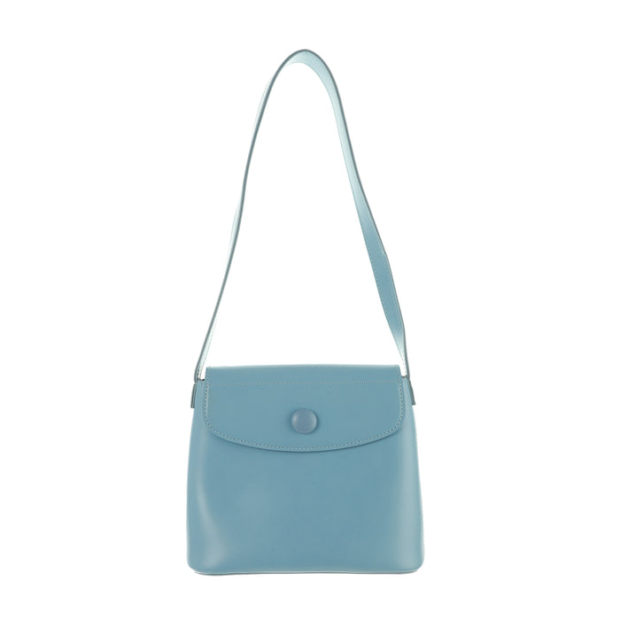 Miniso Solid Color Flap Shoulder Bag (Blue)