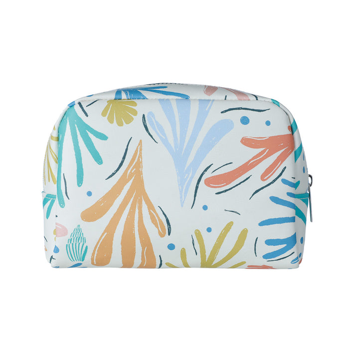 Miniso Abstract Flowers Cosmetic Bag(White)