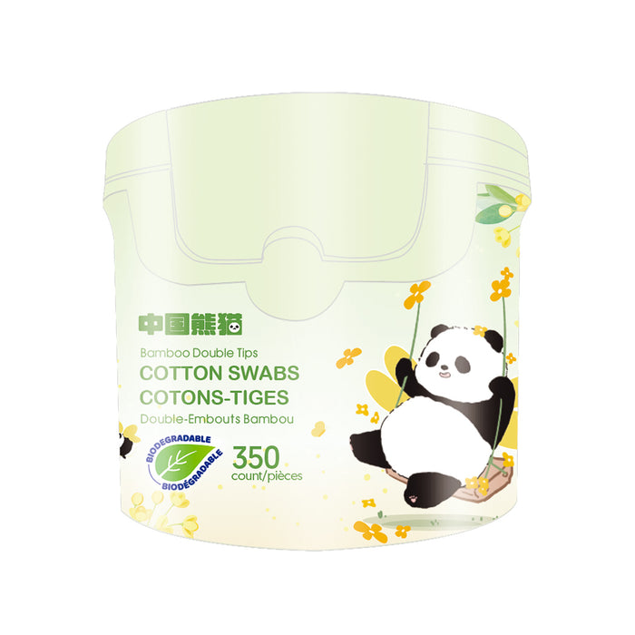 Miniso China Panda Bamboo Double Tips Cotton Swabs (350 pcs)