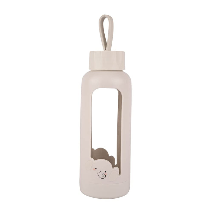 Miniso Cute Pet Series Plastic Glass Bottle 300mL(Elephant) Pink
