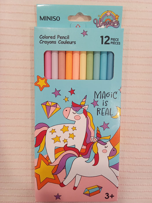 Miniso Unicorn Series 12 Pcs Colored Pencil Set