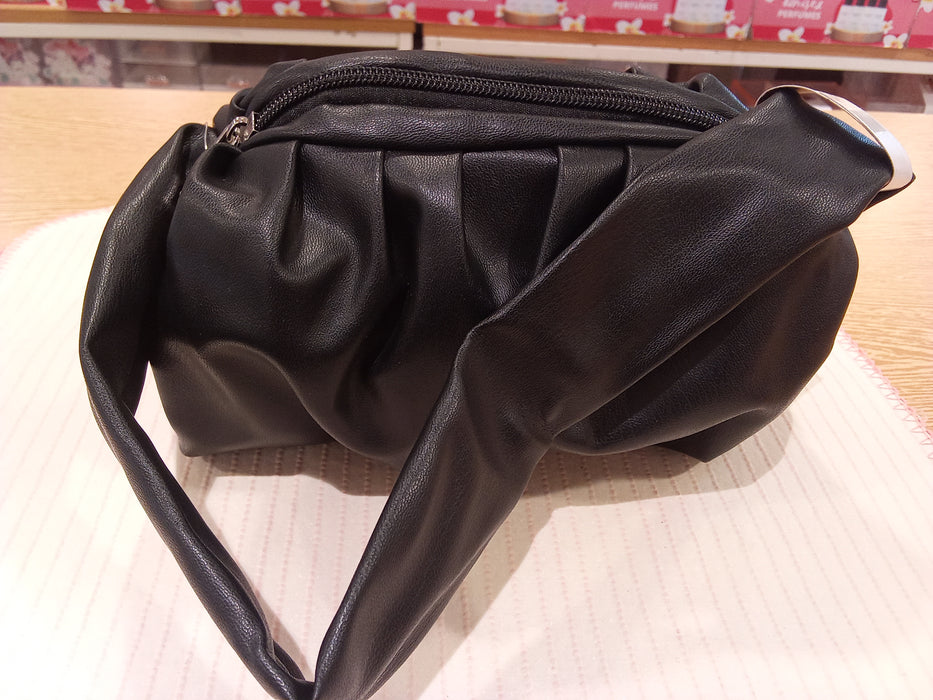 Miniso Pleated Handbag Black