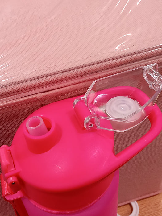 Miniso Gradient Plastic Bottle with One Touch Flip Top Lid 1000 ml Pink