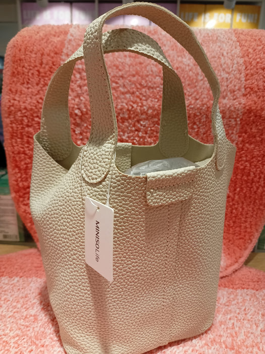 Miniso Solid Color Crossbody Handbag (Beige)
