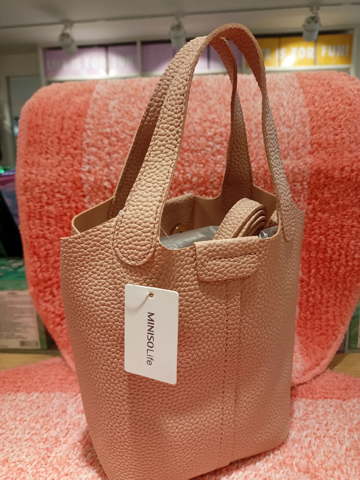 Miniso Solid Color Crossbody Handbag (Pink)