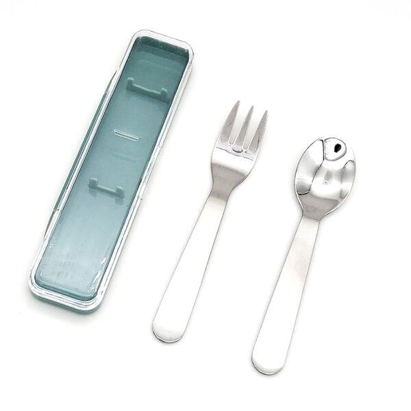 Miniso Spoon and Fork Kit (2 Piece Kit)(Green)