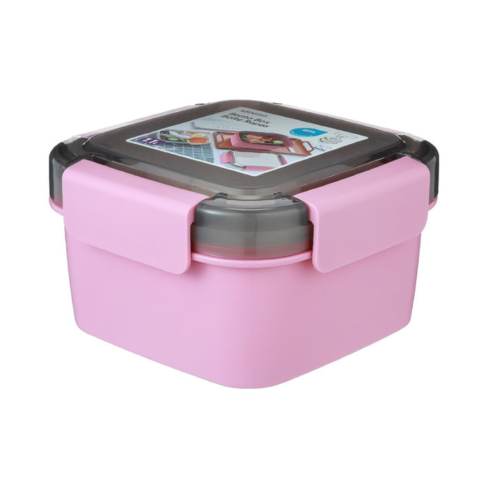 Miniso Double Layer Salad Bento Box, 1.1L(Pink)