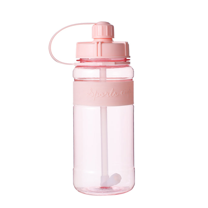 Miniso Large Capacity Plastic Water Bottle for Sports 1000ml Pink