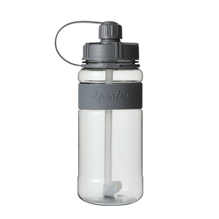 Miniso Large Capacity Plastic Water Bottle for Sports 1000ml Gray