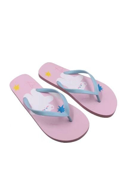 Miniso Hoho Bear Summer Sparkling Ice Series Women Flip Flops Pink