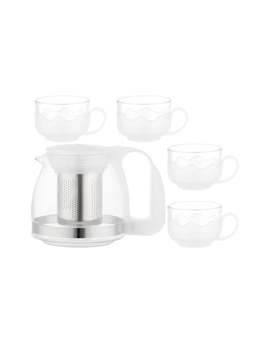 Miniso Simple 4+1 Tea Set (Transparent)