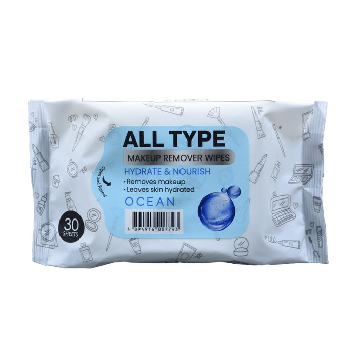Miniso All Type Makeup Remover Wipes 30 Sheets(Ocean)