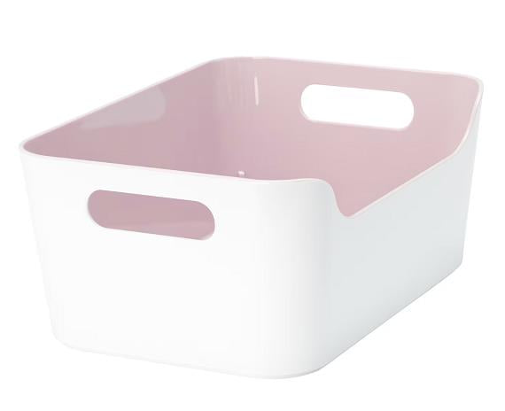 Miniso Macaron Series Lidless Storage Bin Pink