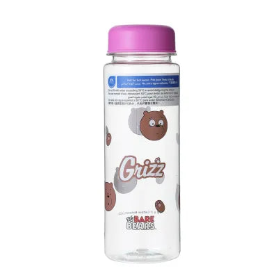 Miniso We Bare Bears Collection Plastic Cool Water Bottle (500ml) Grizz