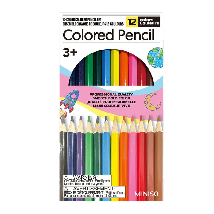 Miniso Essential Series - 12-Color Colored Pencil Set