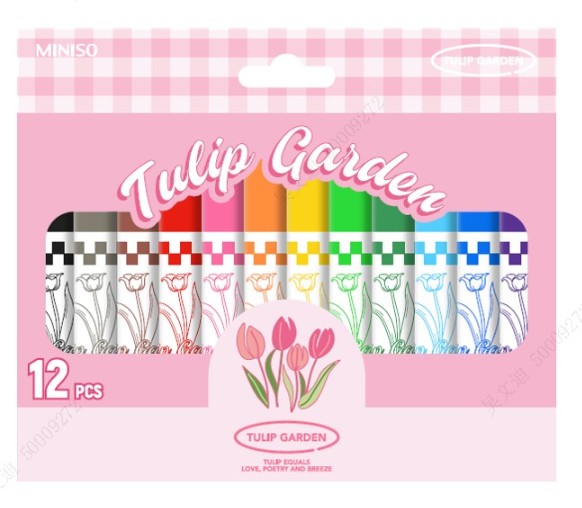 Minios Tulip Garden Collection 12-Color Marker Set (PDQ)