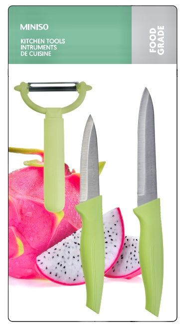 Miniso Knife & Vegetable Peeler Set (3 pcs)