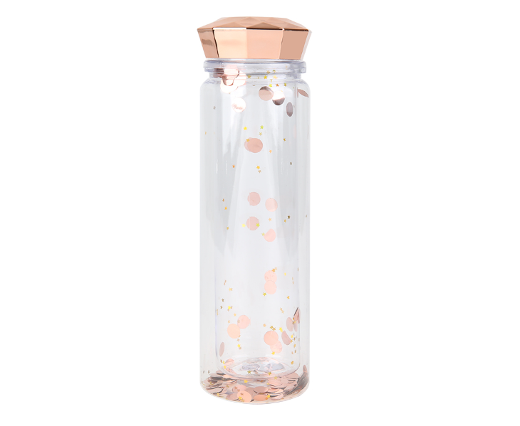 Miniso Rose Gold  Series Double Wall Plastic Bottle (480ml)