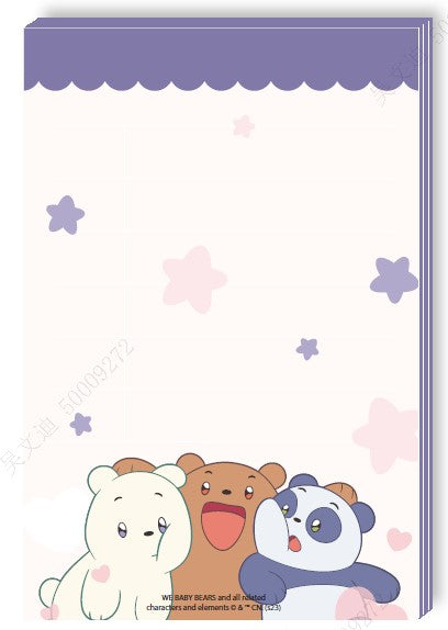 Miniso WE BABY BEARS Series Note Pad (70 Sheets)