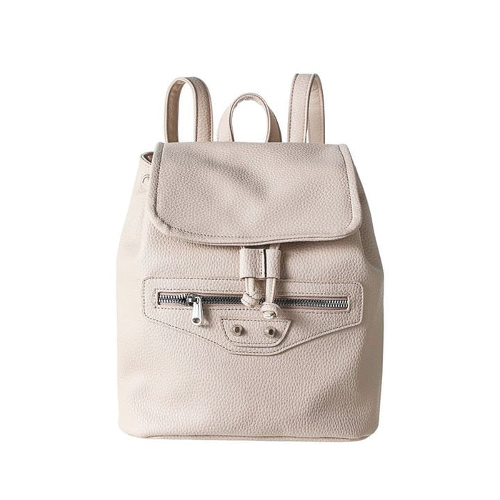 Miniso Litchi Grain Solid Color Backpack (White)