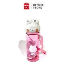 MINISO Ratora Plastic Water Bottle with Shoulder Strap (550mL)