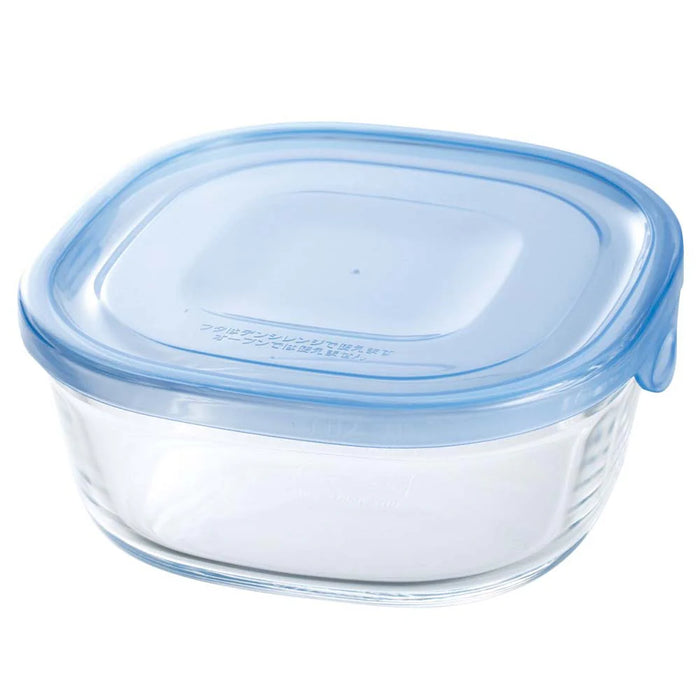 Miniso Heat-resistant Glass Food Storage Container (450mL)Blue