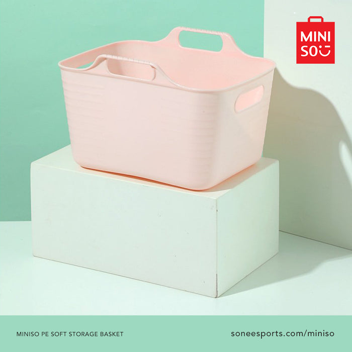 Miniso PE Soft Storage Basket (Pink)