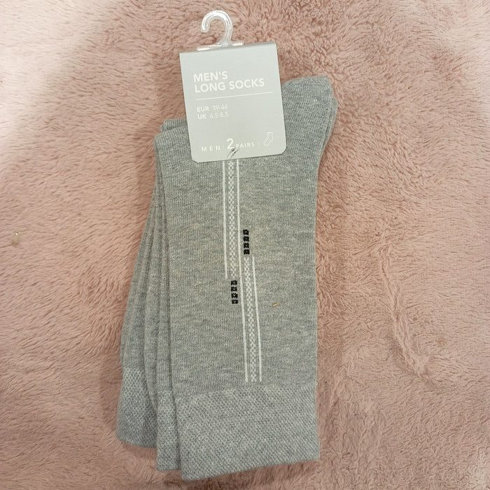 Miniso Simple Men's Long Socks 2 Pair (Gray)