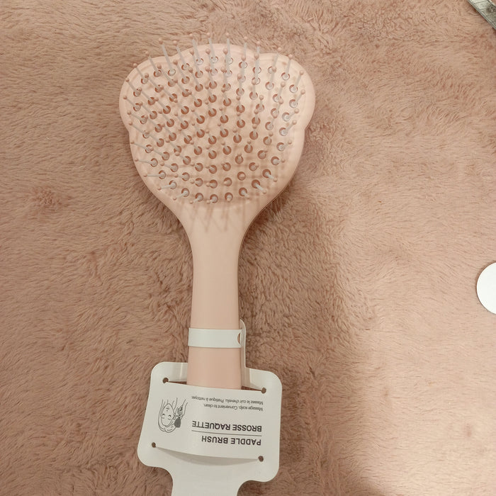 Miniso Little Bear Massaging Paddle Brush with Brush Cleaning Tool