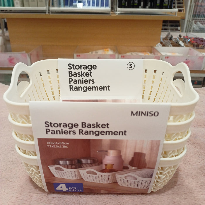 Miniso Storage Basket S 4pcs white