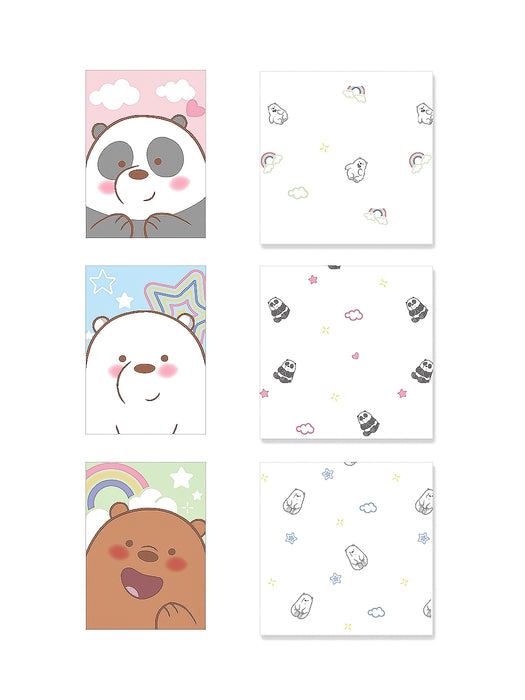 Miniso We Bare Bears Collection 4.0 Fragrance-free Facial Tissues with Prints (9 Sheets*9 packs)