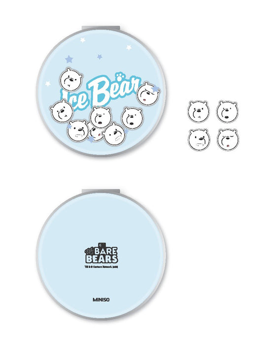 Miniso We Bare Bears Collection 5.0 Compact Mirror (Ice Bear)