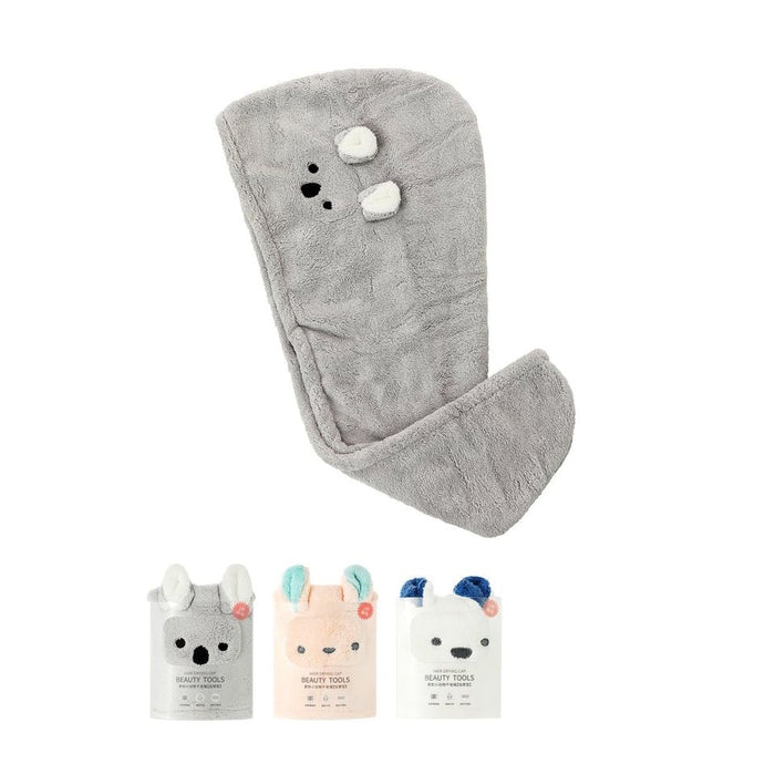 Miniso Animal Soft Absorbent Fast Drying Thick Hair Towel (Grey)