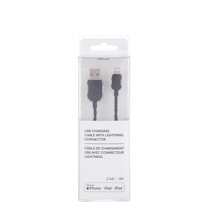 Miniso USB Charger Cable with Lightning Connector (Black)