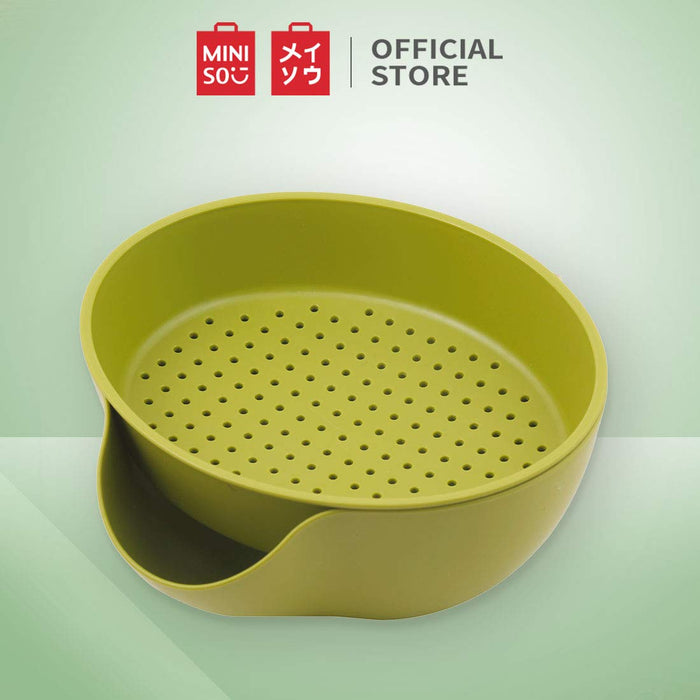 MINISO Double layer Fruit Strainer (Green)