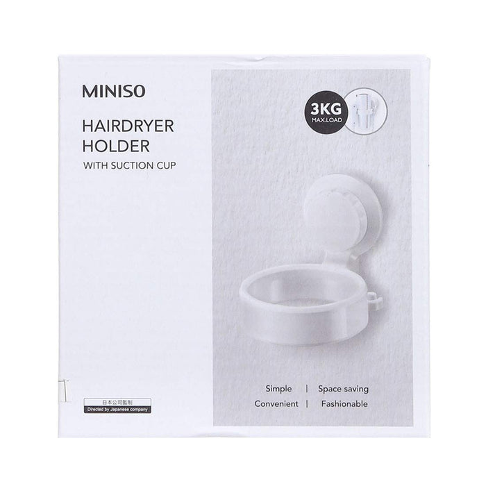 Miniso Simple Hairdryer Holder With Suction Cup (White) SALE