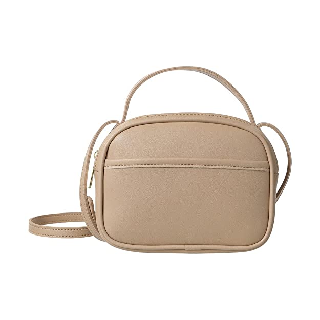 MINISO Women Sling Bag,Solid Color Crossbody Handbag (Dark Brown)