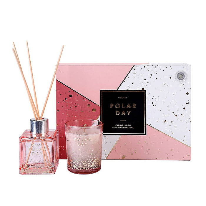 MINISO Galaxy Candle & Reed Diffuser Box for Men & Women (Polar Day)