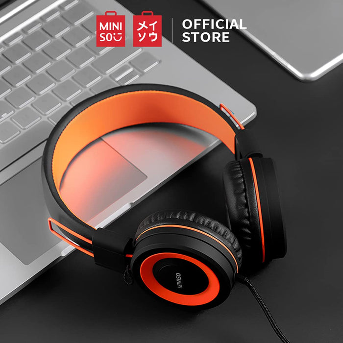 Miniso Foldable Headphone -Orange/Black