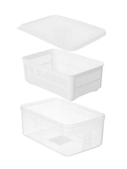 Miniso Double-layer Drainage Basket with Cover 1700mL