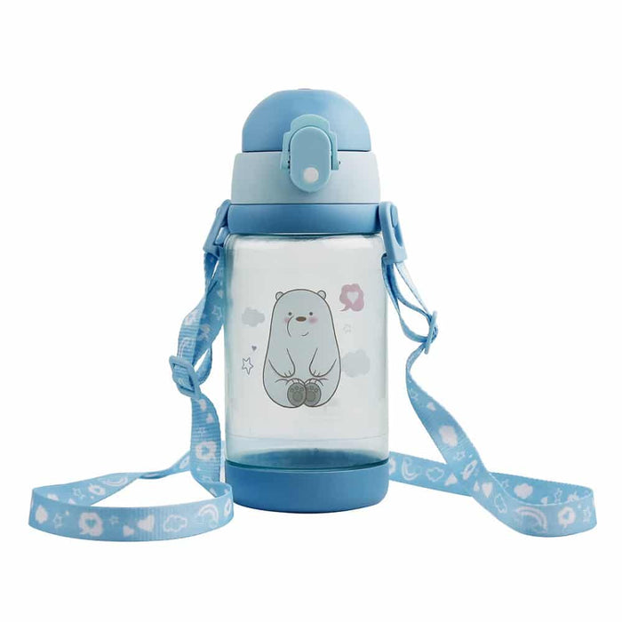 Miniso Plastic bottle with strap 520ml We Bare Bears Ice Bear