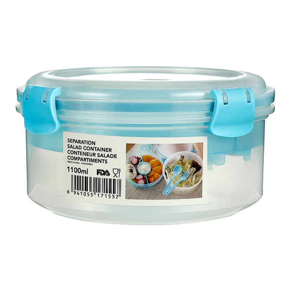 MINISO Separation Salad Container 1100ml (Blue)