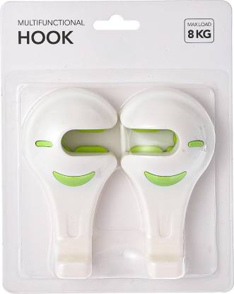 Miniso Simple Car Headrest Hanger Hook 2 Pack (White)