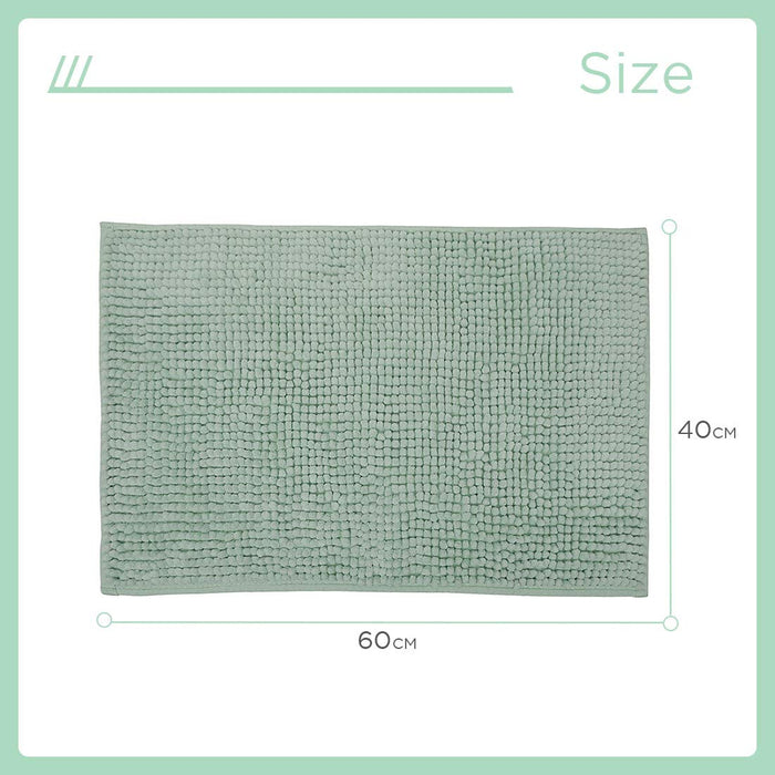 Miniso Indian Chenille Fabric Floor Mat (Light Green) 60x40 cm