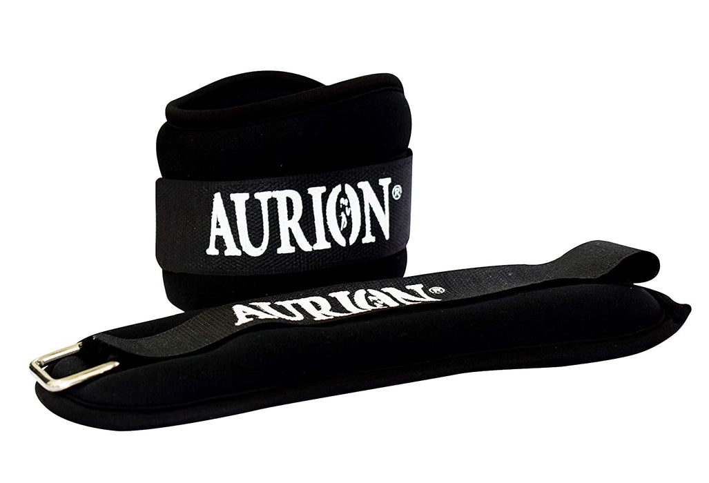 Aurion Neoprene Wrist/Ankle Weights Pro Quality Adjustable Leg Weights on Ankles/Wirst for Walking + Running Or Hands for Strength Training Exercise for Men and Women (0.5kg each)