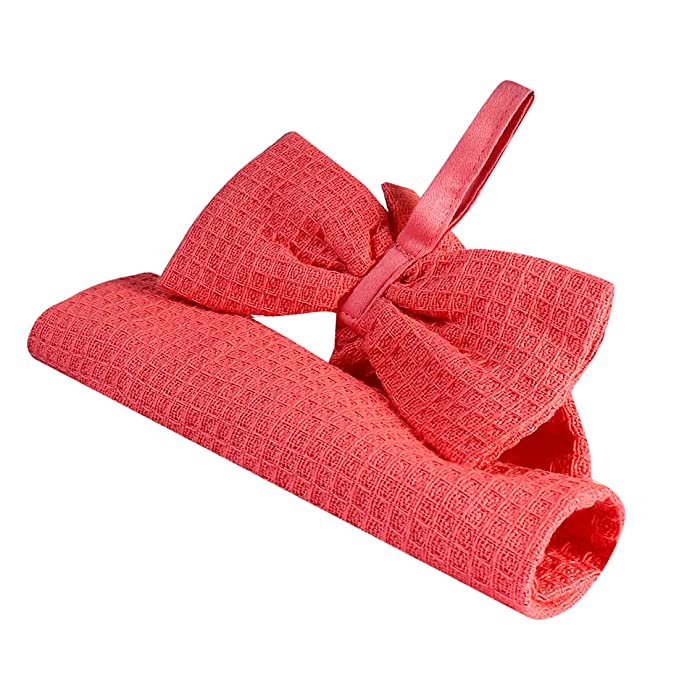 MINISO Bowknot Waffle Hand Towel(Red)